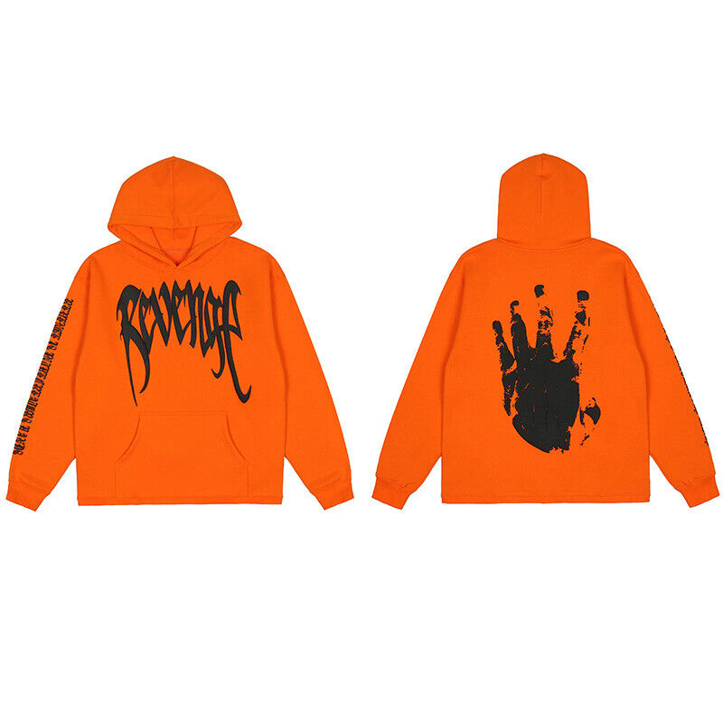 Revenge Embroidered XXX Dragon Bone Halloween Smoky Graffiti High-Street Hoodie - Order with Style 2