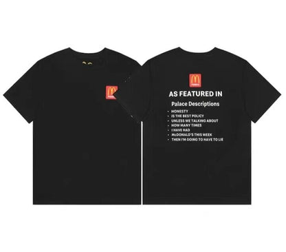 Travis Scott Short Sleeve T-Shirt X McDonald’s High Street Loose Printed Tee