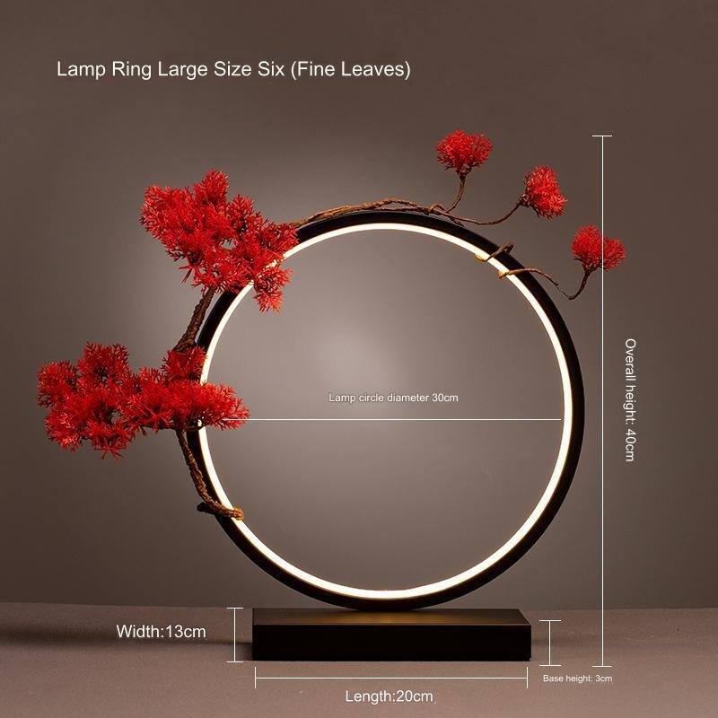 Gundam Showcase Lamp:USB-Powered/ Dimming/Striking Red Halo/Model Figure - Diam. 30 Medium Lamp + Red Cypress