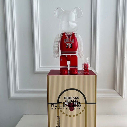 BE@RBRICK 400% Kobe Bryant Jordon James NBA Building Block Violent Bear Figures - Bulls 400 + 100%