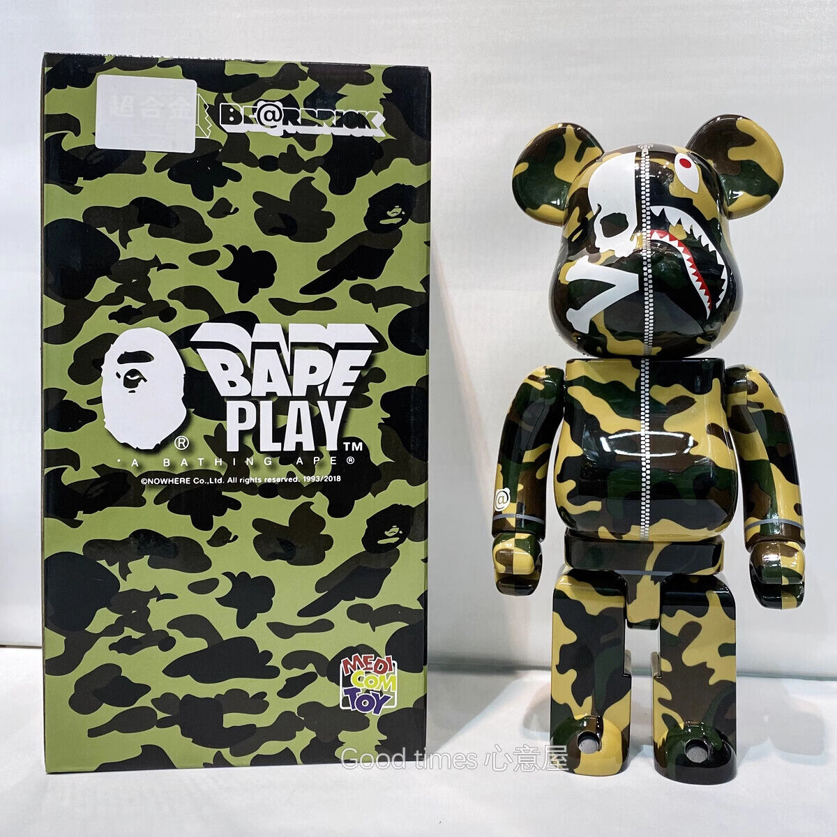 BE@RBRICK 400% Building Block Violence Bear Collectible Toy Action Figure - Bape Shark / Dm for Other Style / Restock