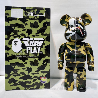 BE@RBRICK 400% Building Block Violence Bear Collectible Toy Action Figure - Bape Shark / Dm for Other Style / Restock
