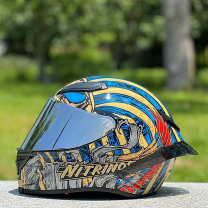 Future Serie / Carbon Fiber Pattern Plated Full Face Helmet Motorcycle All-Season DOT 3C Approve