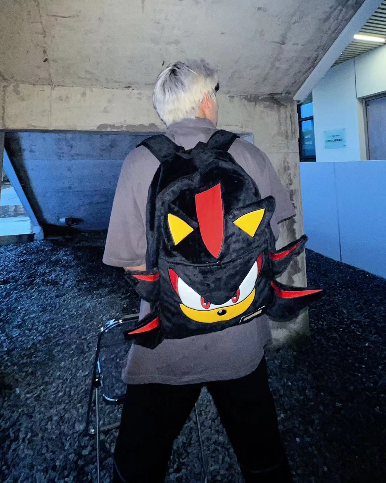 Online Love Master Original Sonic the Hedgehog Shadow Sonic Black Plush Backpack - Dark Sonic