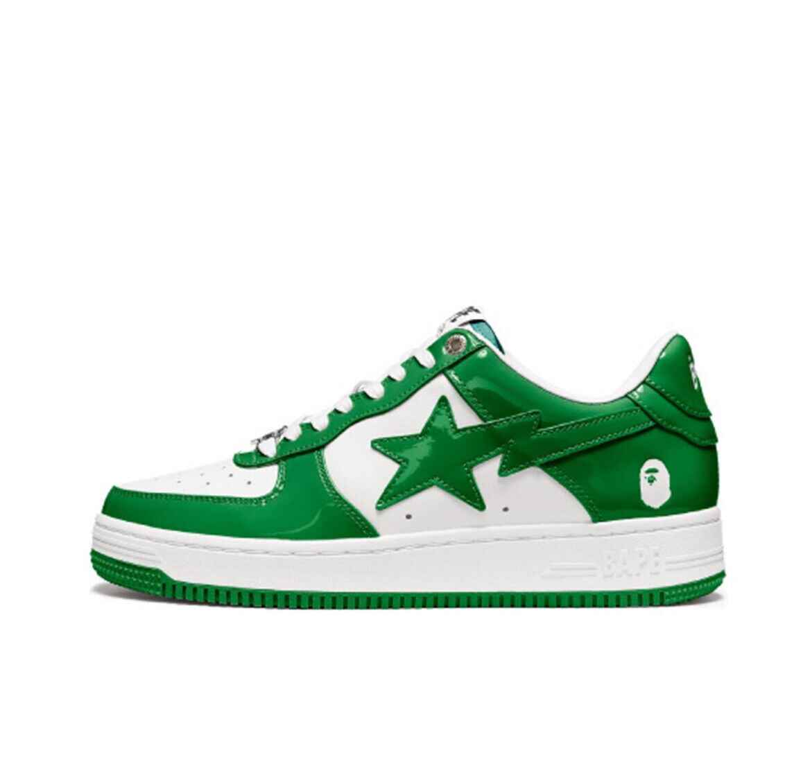 BAPESTA G Ver Patent Leather Streetwear Sneakers Low-Top Casual Skateboard Shoes - Size avaliable 35~47