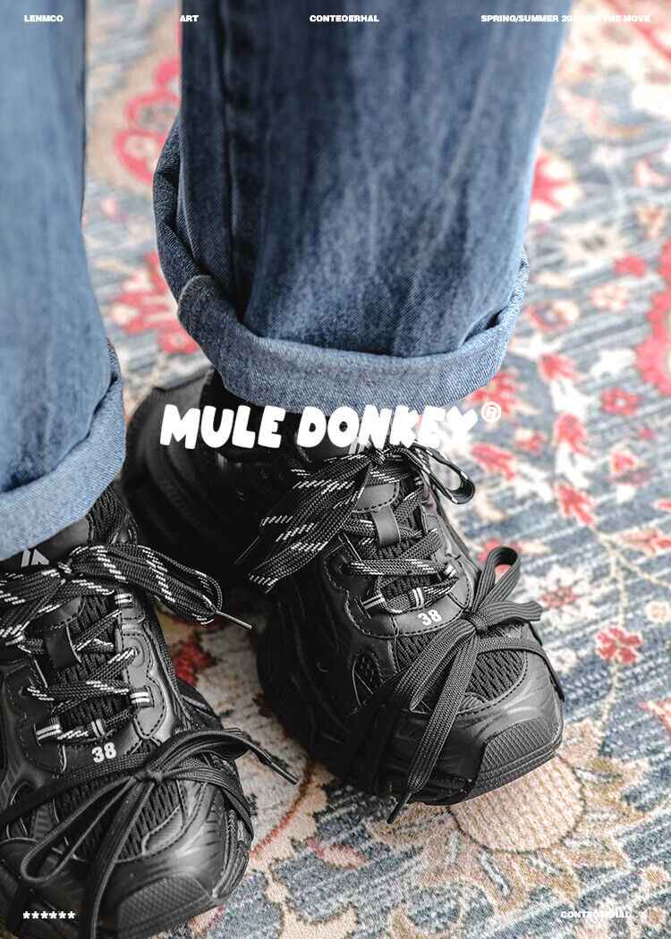 Donkey Vintage Dad Shoes: Outdoor Thick-Soled Retro Style Casual Sports Hiking - Size avaliable 35~45