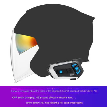 Evangelion Unit-01 Style Bluetooth Helmet - DOT Certified Dual Visor - Size avaliable S ~ XXXL / With External A8