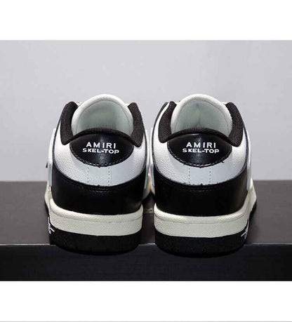 AMIRI SKEL-TOP 2023SS Bone Shoes Cowhide Low-top Leisure Board Casual Shoes