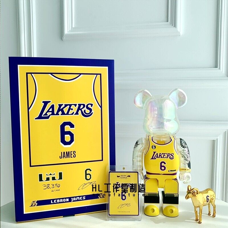 BE@RBRICK 400% KAWS Sesame Street Furry Building Block Violent Bear Figure Gift - LeBron James 400%