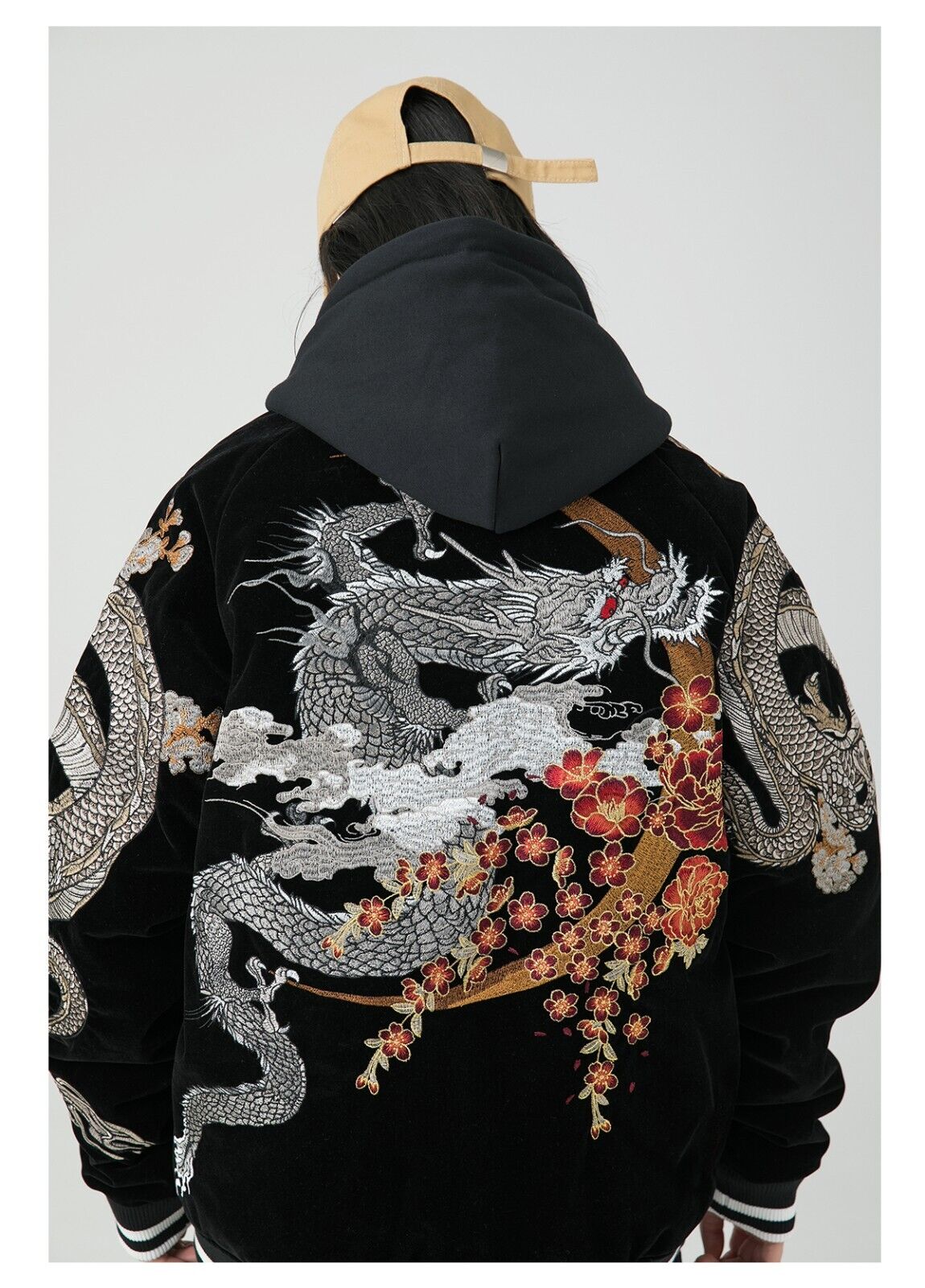 24SS NewYear Dragon Embroidered Heavyweight Dragon Streetwear/ Baseball Jacket
