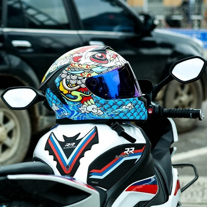 Ragefire /LVS Full-Cover Motorcycle Helmet /Bluetooth 3C DOT Certified Dual Viso - order with style message