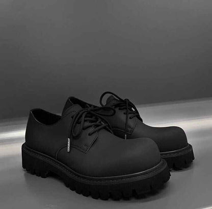 Paris Mickey Derby Genuine Leather Big Head Casual Heighten Thick Bottom Shoes