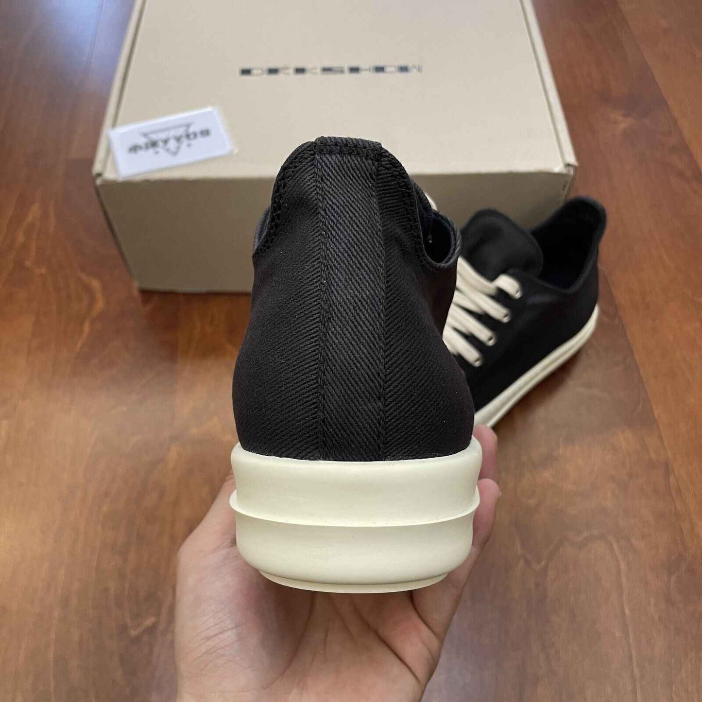 Correct Vers. Rick Owens Wax Surface Satin Sub-line Leather Shoes High/Low Cut
