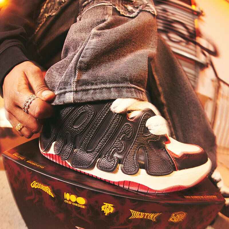 DICETINY × OLD ORDER Flame Patch Skate Shoes/Unisex Retro Thick-Soled Sneaker - Size avaliable 36~46