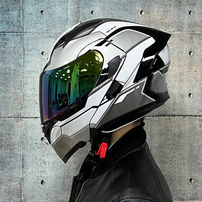 CyperPunk / 3C DOT Full Face Dual Visors Unisex Bluetooth Motorcycle Helmet
