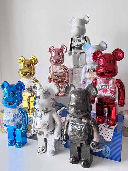 BE@RBRICK 400% Violent Bear Display: Building Block Bear/Ocean Figure Doll Gift - DM for Style