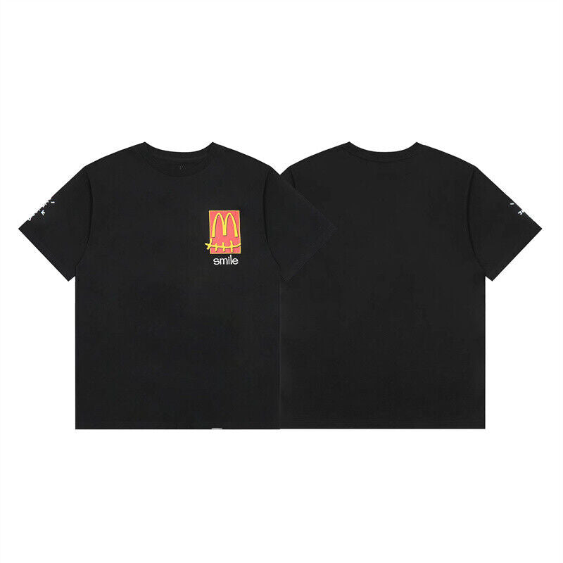 Travis Scott Short Sleeve T-Shirt X McDonald’s High Street Loose Printed Tee