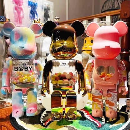 Bearbrick Violent Bear Plated Building Block Bear Figurine/LivingRoom Decor Gift - DM for style