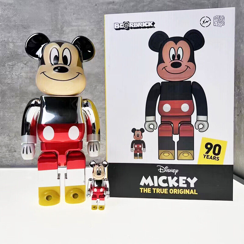 Bearbrick 400% X KAW Set:Building Block Violent Bear Toy Decorative Figurine Gift