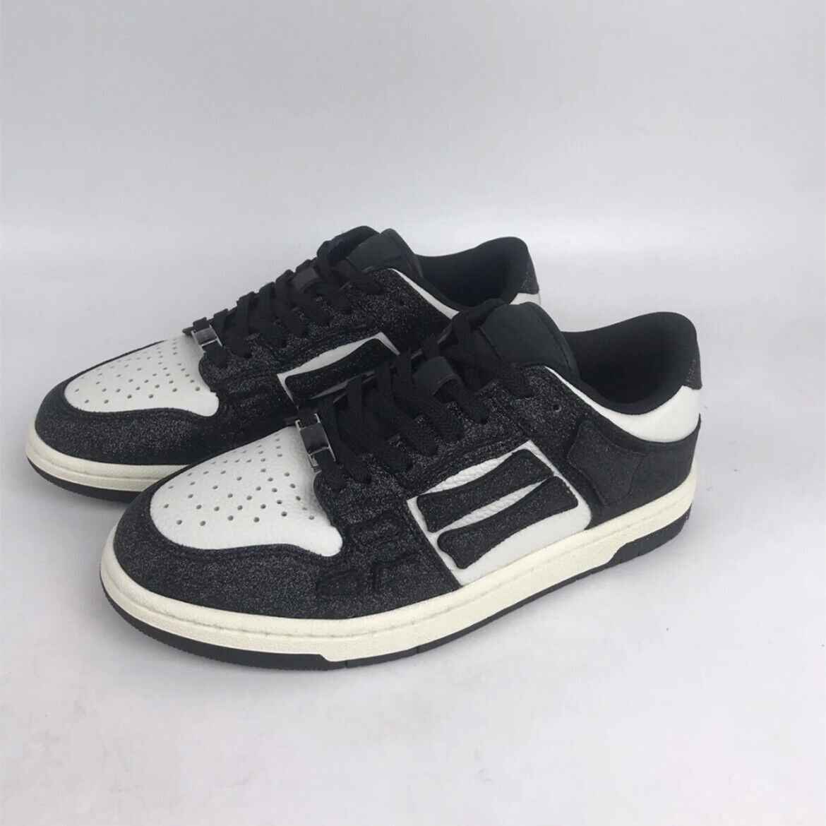 2023SS AMIRI Bone Shoes Lychee Grain Top Layer Cowhide Low-top Leisure Board Shoes