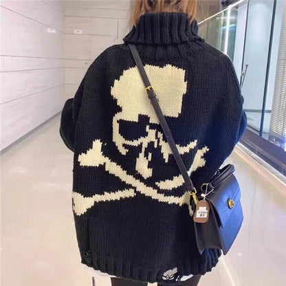 MMJ Mastermind Heavyweight Skull Horsehair Cardigan Sweater Wool Knitted