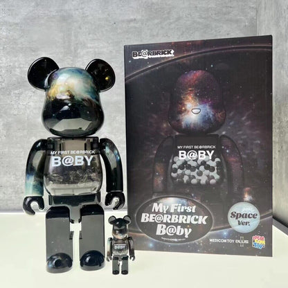 Bearbrick 400% X KAW Set:Building Block Violent Bear Toy Decorative Figurine Gift