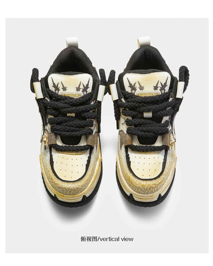 Dragon New Year Edition Men’s Shoes 2024 Vintage Distressed Thick Sole Sneakers - Size avaliable 35~45