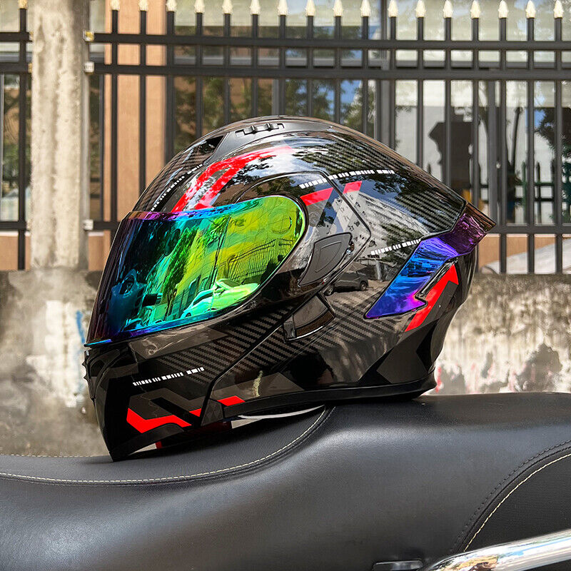 CyperPunk / 3C DOT Full Face Dual Visors Unisex Bluetooth Motorcycle Helmet