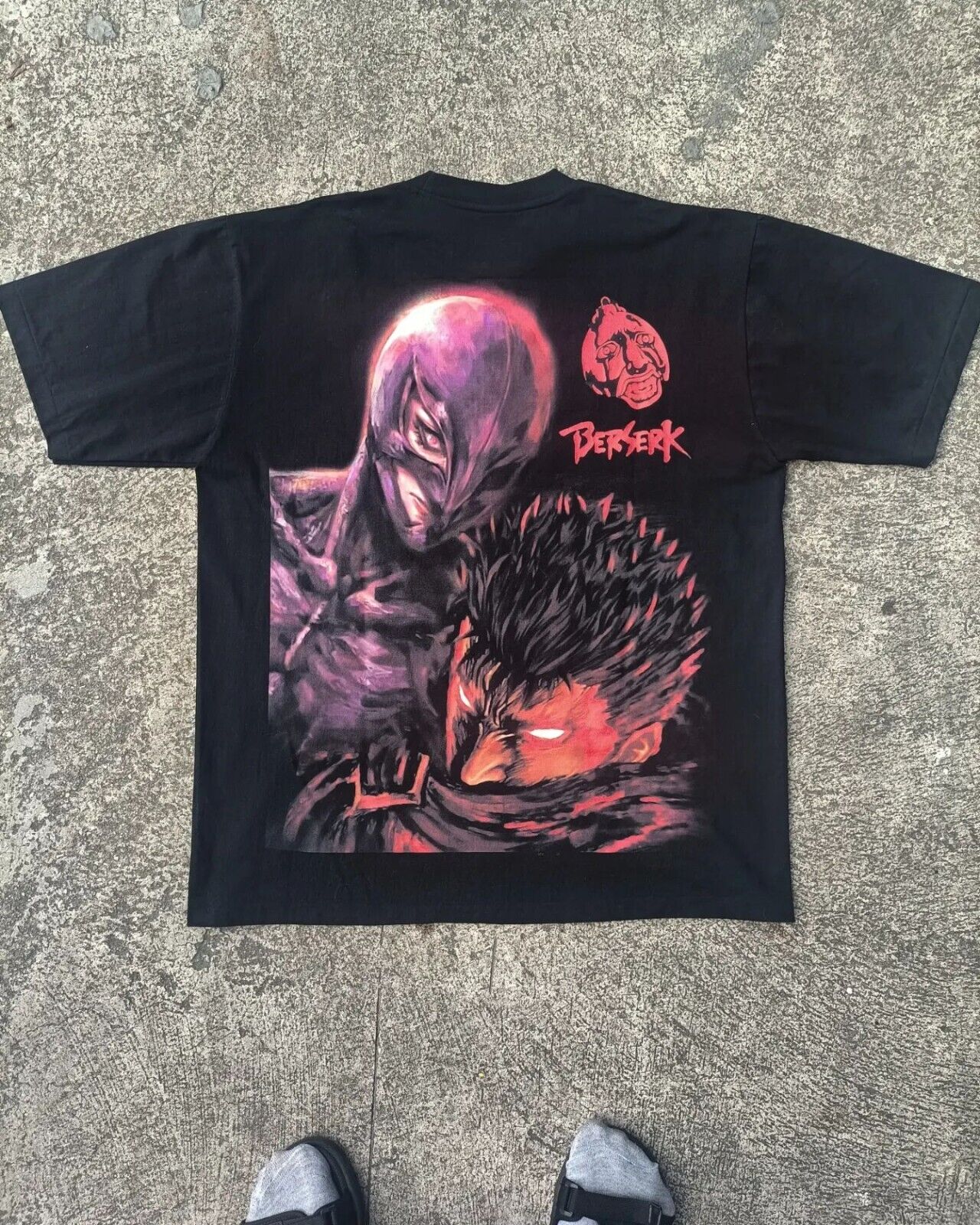 250g Heavyweight! Berserk Legendary Manga: Guts Vintage Washed Short Sleeve Tee - Size avaliable S ~ 4XL