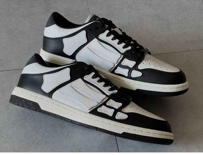 2023SS AMIRI Bone Shoes Lychee Grain Top Layer Cowhide Low-top Leisure Board Shoes