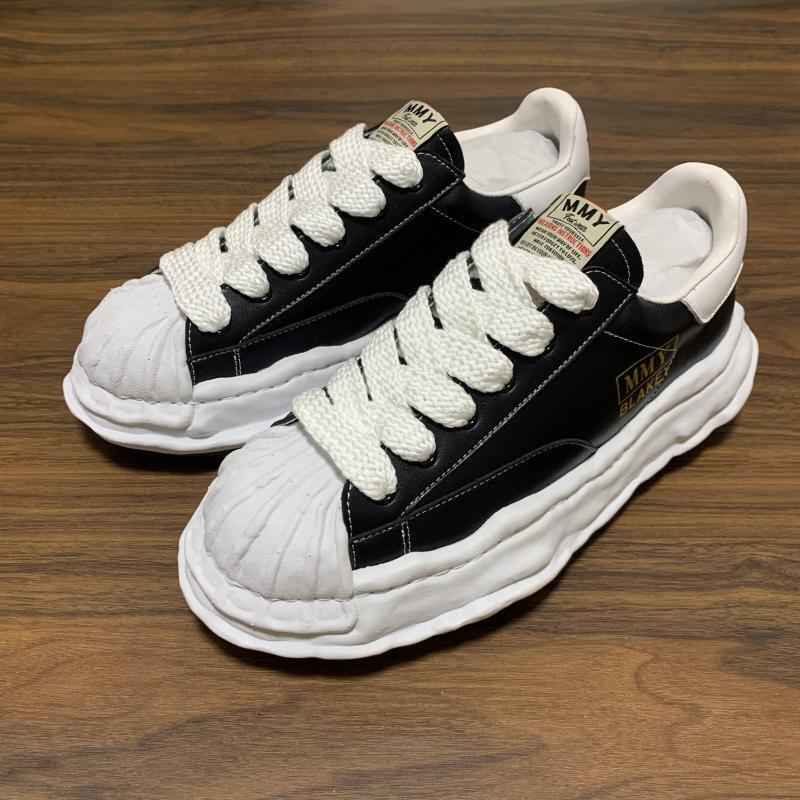 MMY Seashell-Toe Shoes Thick-Soled Unisex Dissolvable Sneakers/Distressed Canvas - Size avaliable 35~47