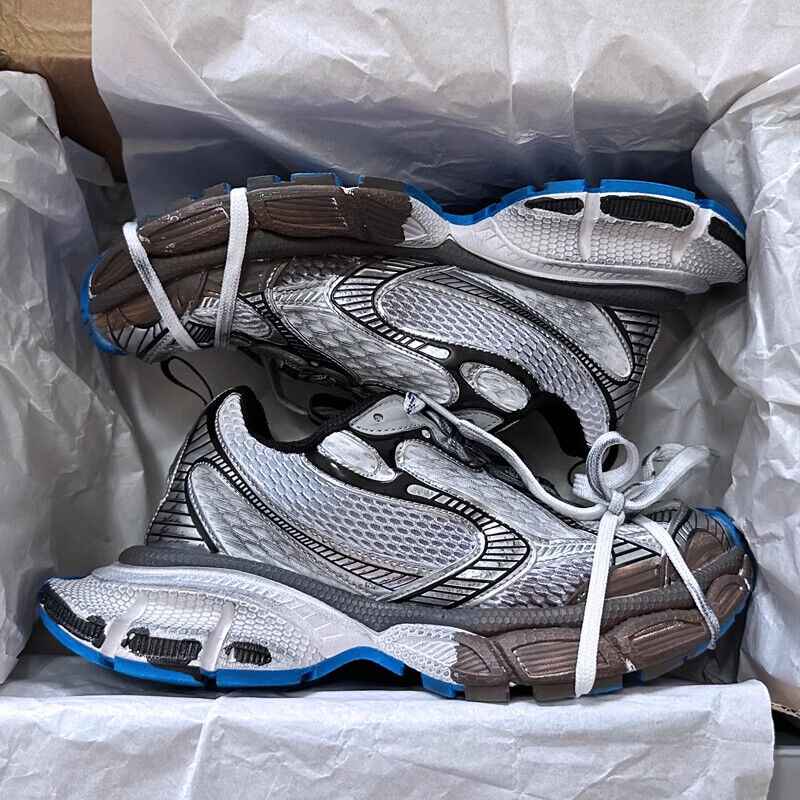 BK Distressed Dad Shoes Men: Sneakers Casual Versatile Thick Sole Height Sport
