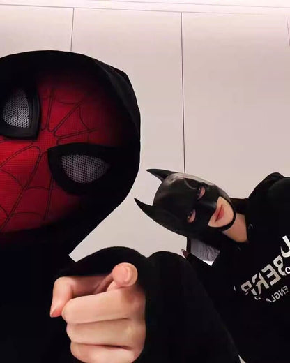 Manual/Electronic Spider-Man Headgear Moving Eyes:Play Face Mask Gift Cosplay