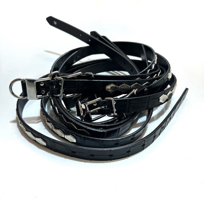 UNDERCOVER AW06 AFFA Archive Belt Scale-Embossed Crocodile Leather Armor Plating