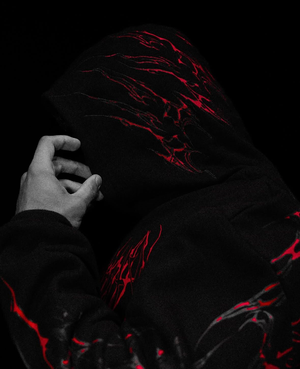 Breathedivinity Dark Gothic Zip-Up Hoodie - 420g French Terry