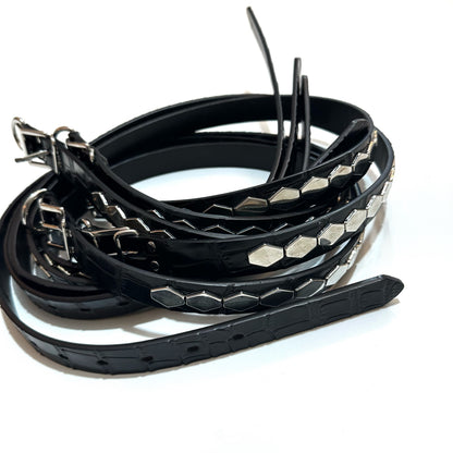 UNDERCOVER AW06 AFFA Archive Belt Scale-Embossed Crocodile Leather Armor Plating
