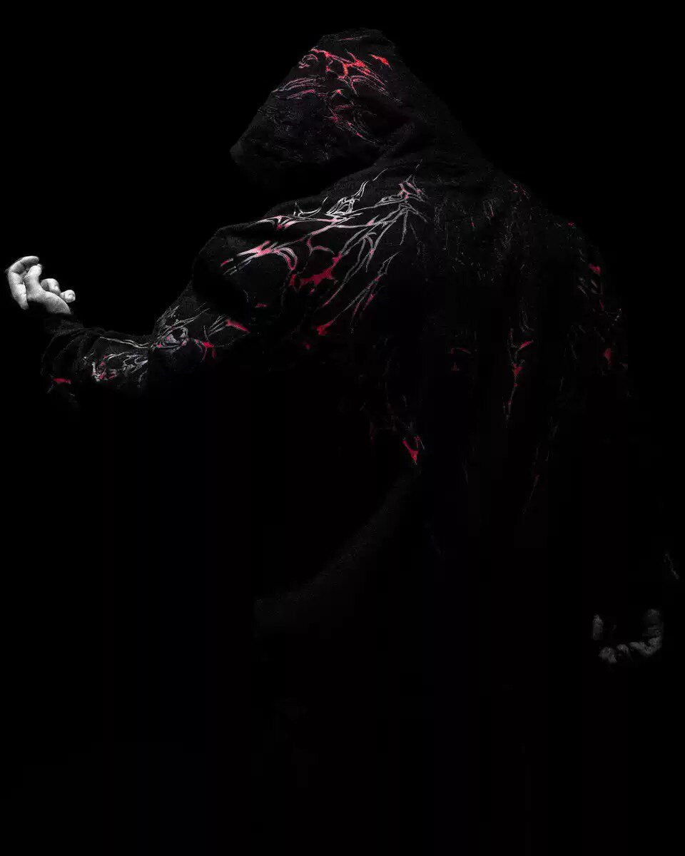 Breathedivinity Dark Gothic Zip-Up Hoodie - 420g French Terry