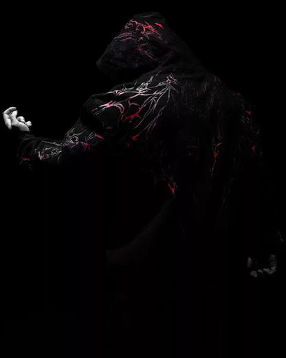Breathedivinity Dark Gothic Zip-Up Hoodie - 420g French Terry