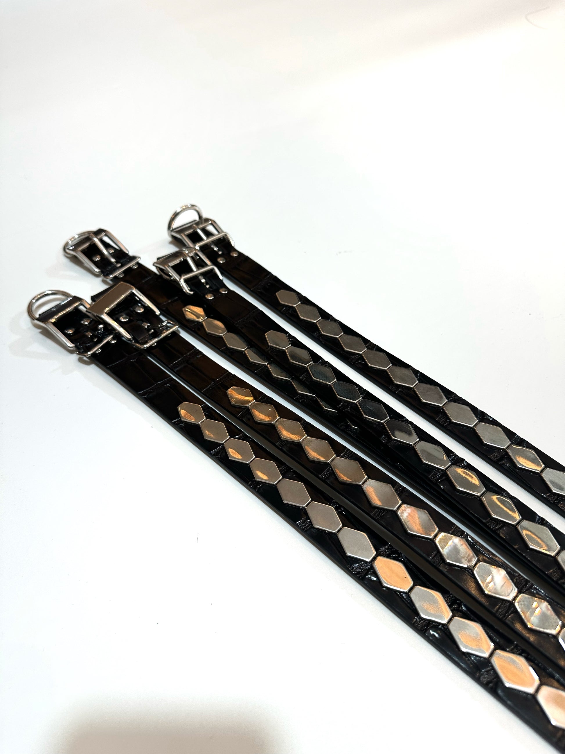 UNDERCOVER AW06 AFFA Archive Belt Scale-Embossed Crocodile Leather Armor Plating