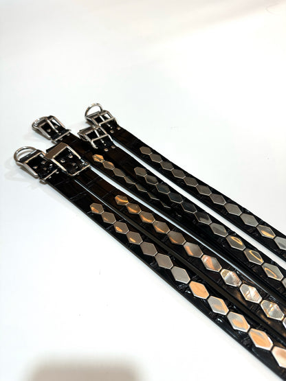UNDERCOVER AW06 AFFA Archive Belt Scale-Embossed Crocodile Leather Armor Plating