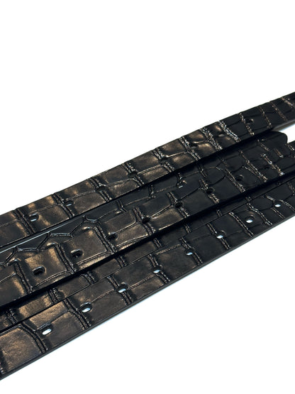 UNDERCOVER AW06 AFFA Archive Belt Scale-Embossed Crocodile Leather Armor Plating