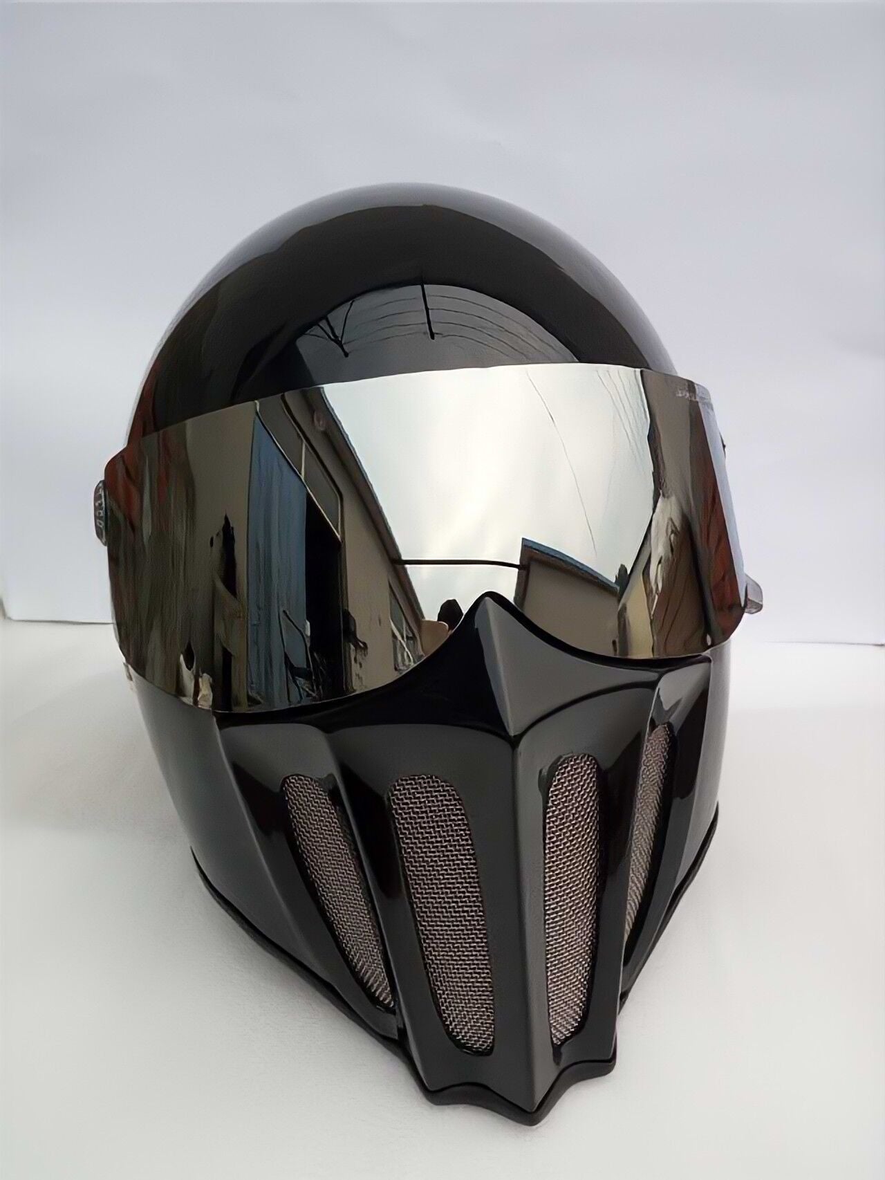 McKense Venom Anti-Fog Cruiser Motorcycle Helmet – Retro German Fiberglass Design