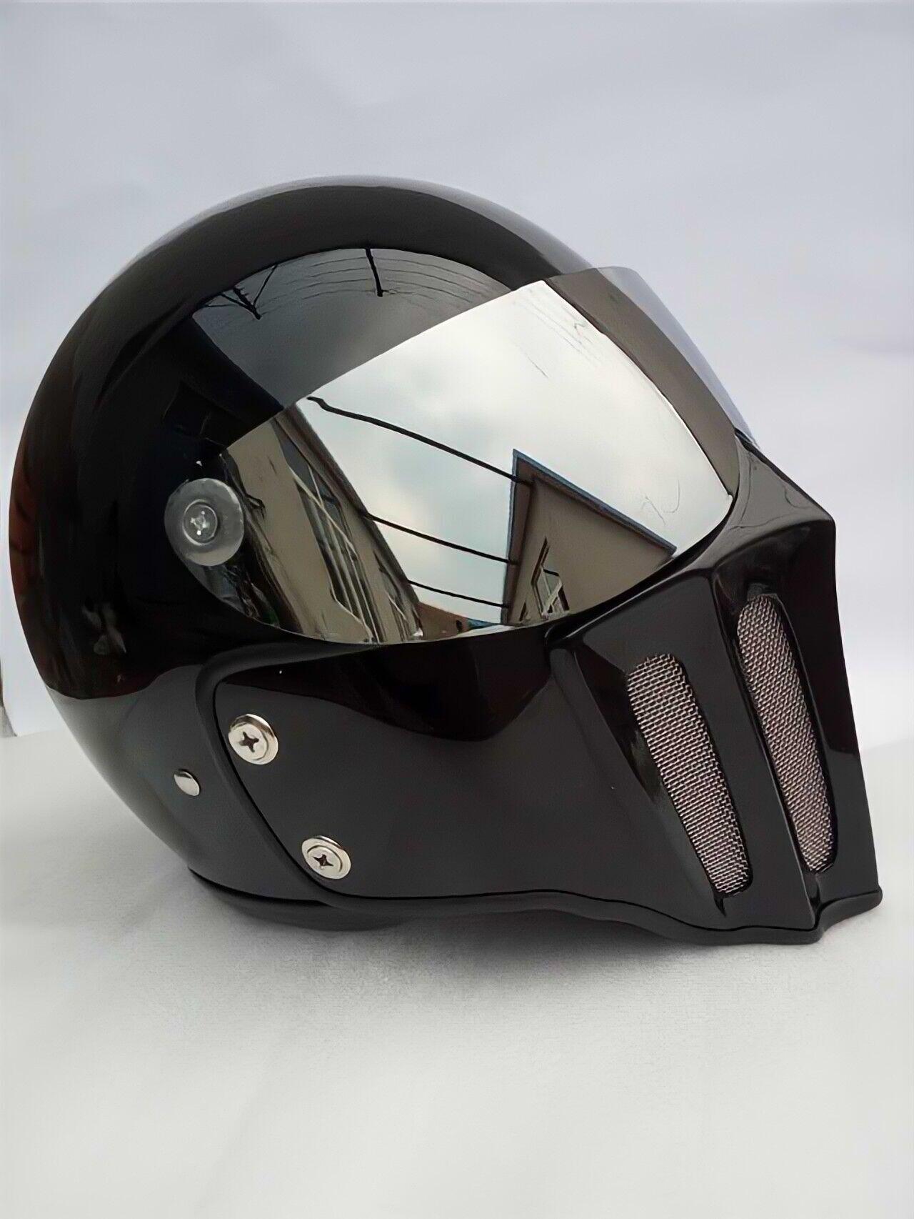 McKense Venom Anti-Fog Cruiser Motorcycle Helmet – Retro German Fiberglass Design