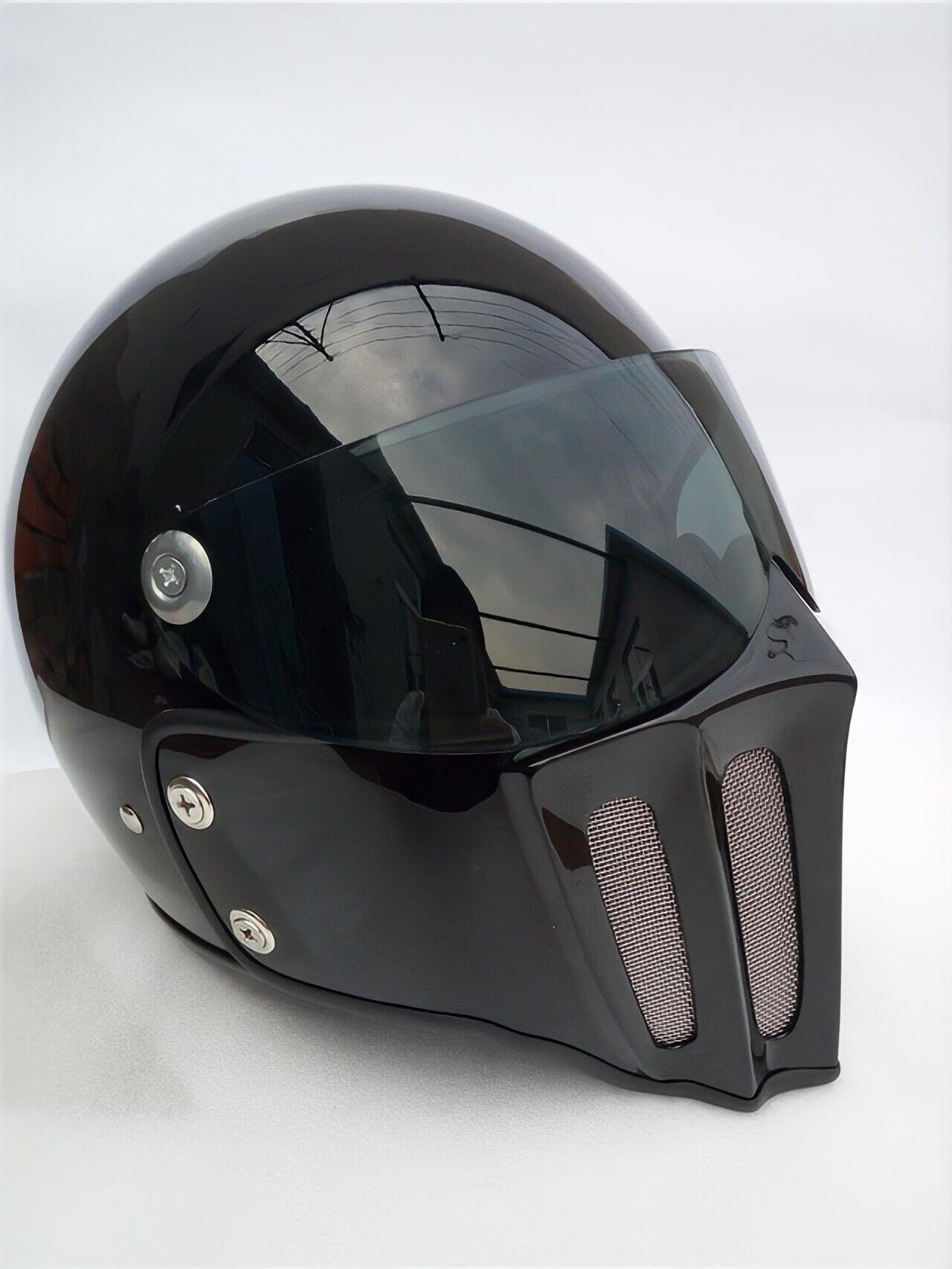 McKense Venom Anti-Fog Cruiser Motorcycle Helmet – Retro German Fiberglass Design