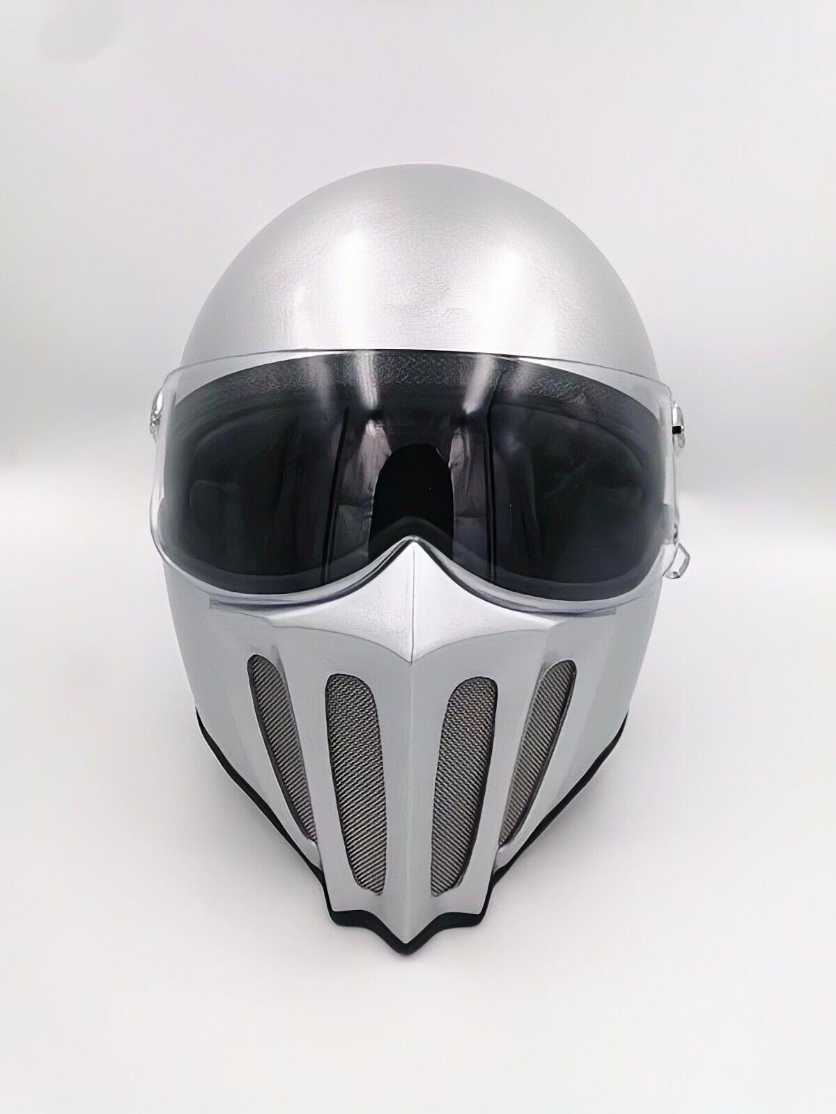 McKense Venom Anti-Fog Cruiser Motorcycle Helmet – Retro German Fiberglass Design