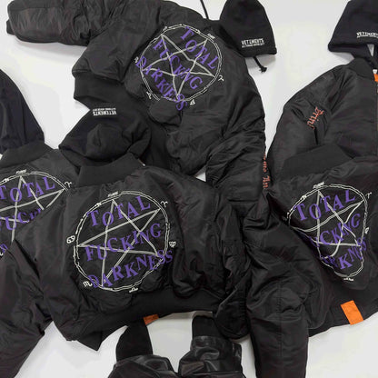 Revised Vetements Pentagram Bomber - Cropped Hooded Jacket  