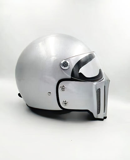 McKense Venom Anti-Fog Cruiser Motorcycle Helmet – Retro German Fiberglass Design
