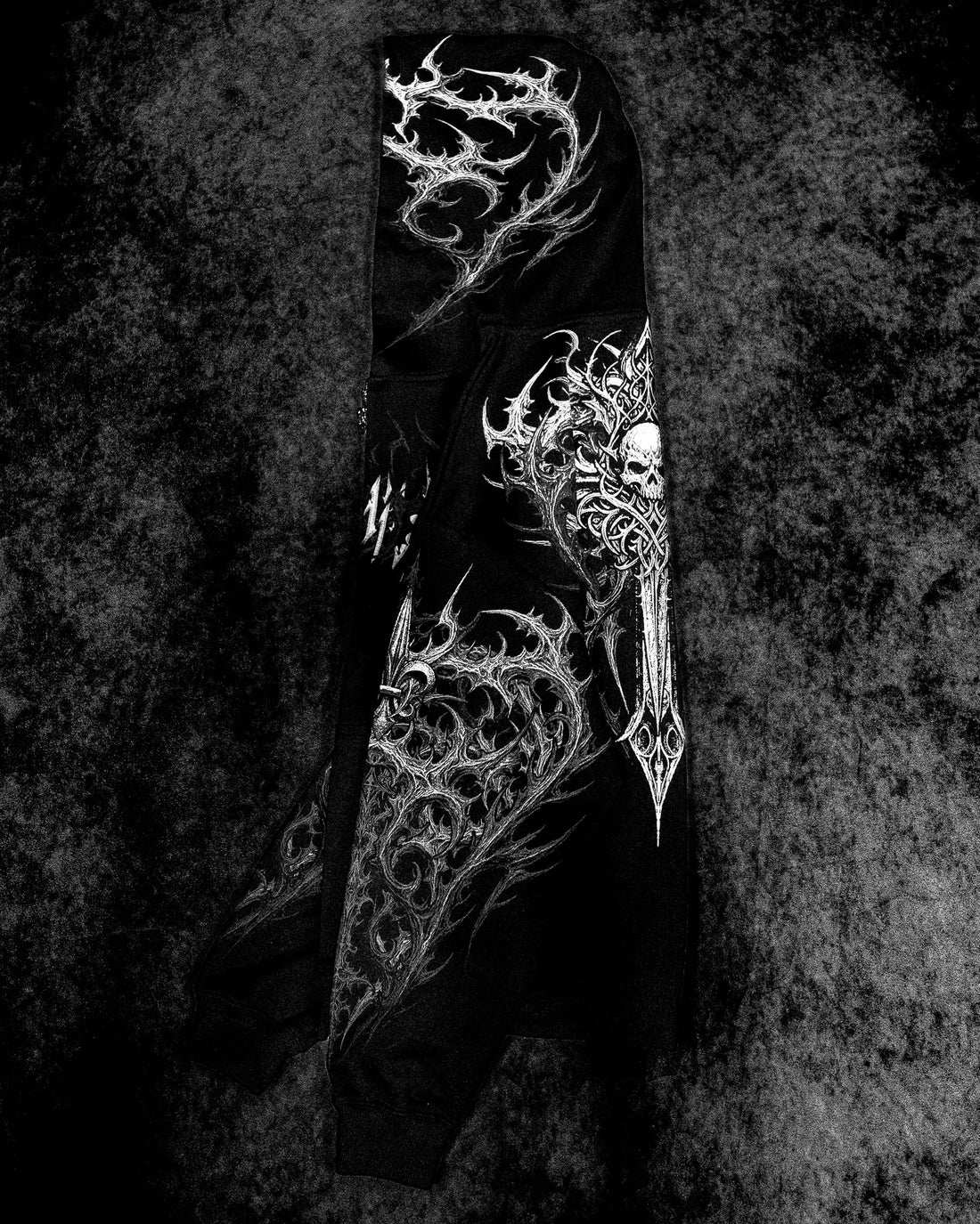 Breathedivinity Dark Gothic Zip-Up Hoodie - 420g French Terry