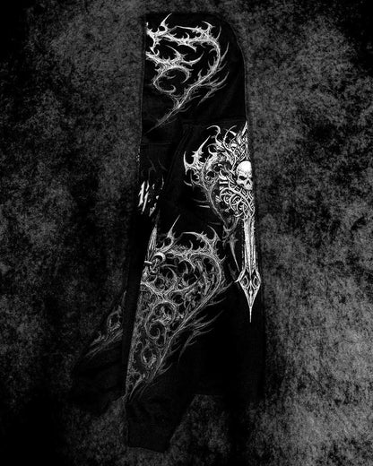 Breathedivinity Dark Gothic Zip-Up Hoodie - 420g French Terry