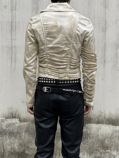 UNDERCOVER AW06 AFFA Archive Belt Scale-Embossed Crocodile Leather Armor Plating